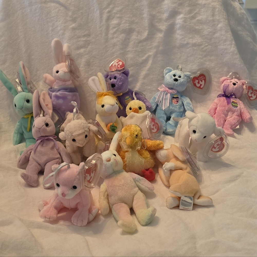 Ty Beanie Babies "The Basket Collection" Ornaments